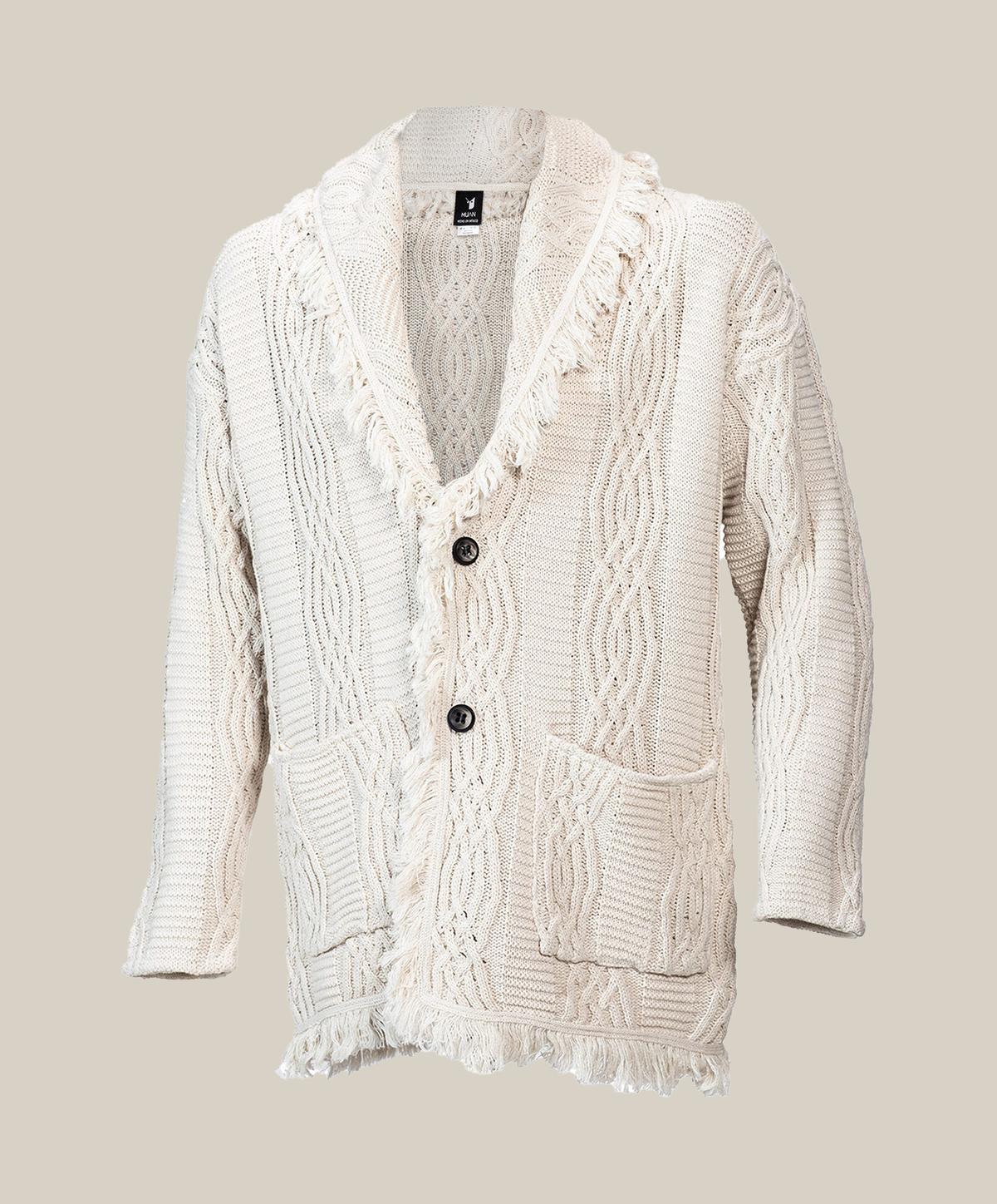 Solstice Ash White V-Neck Heritage Cardigan - Espiritu